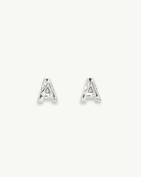 Monogram Studs in Silver