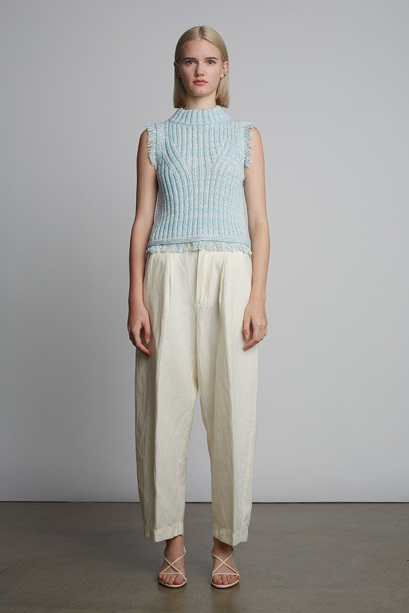 BRIA TANK | IVORY/ROBIN EGG BLUE TWEED