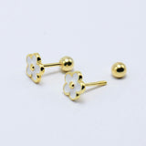 Flower Earrings (14K Gold Plated)