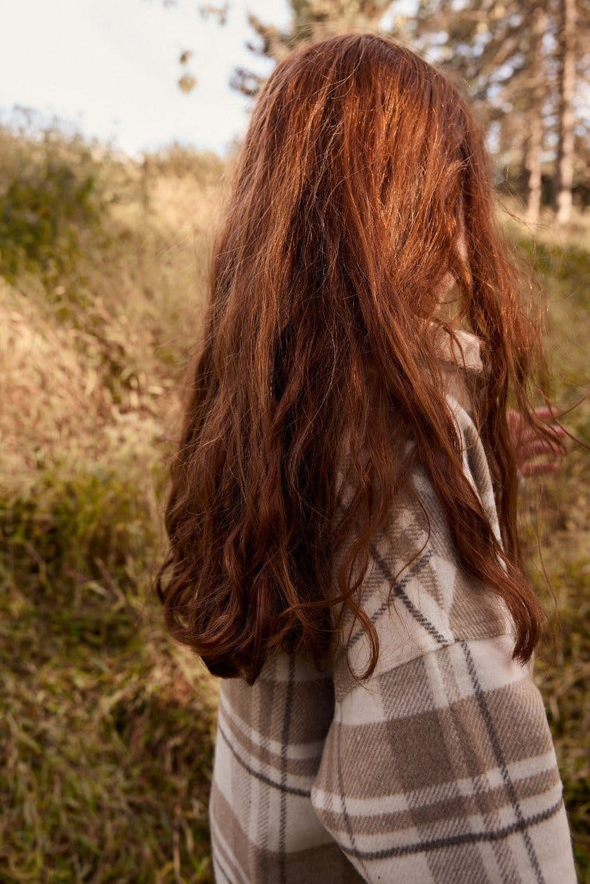 Elongated Oversized Plaid Shirt Jacket