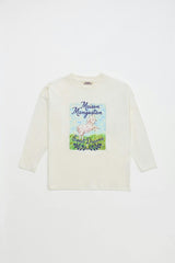 OVEJAS T-SHIRT LONG SLEEVE CLOUDY WHITE
