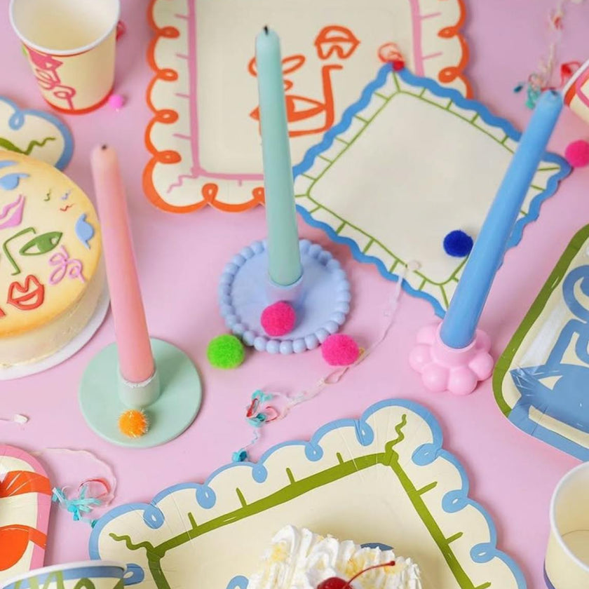 Art Party Scalloped Napkins