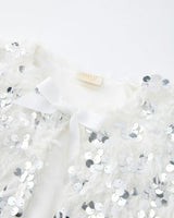 Chrissy Feather Sequin Jacket
