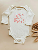I Love You More - Long Sleeve Organic Baby Bodysuit