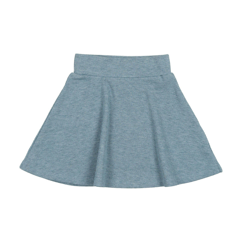 Soft Ribbed A-Line Short Skirt
