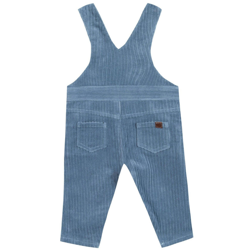 TARTINE ET CHOCOLAT COTTON BABY SALOPETTE - GRAY BLUE