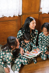 So Soft Henley Pajama Set in Very Merry Santa