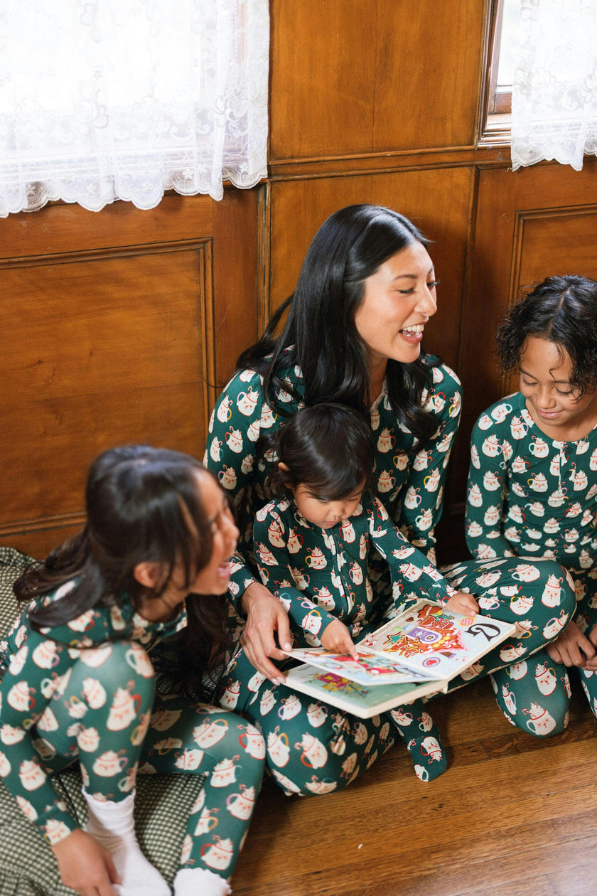 So Soft Henley Pajama Set in Very Merry Santa