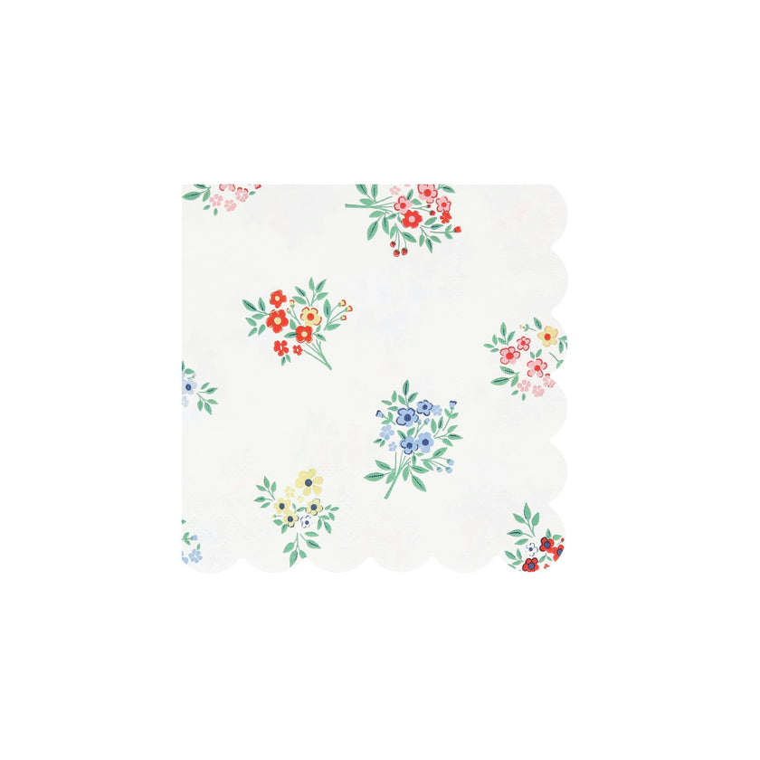 Ditsy Posy Scalloped Small Napkins