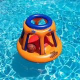 Inflatable Pool Basketball Hoop Floating Or Poolside Game Giant Shootball