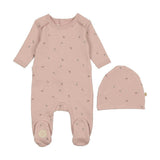 Plush Print Footie & Hat Set