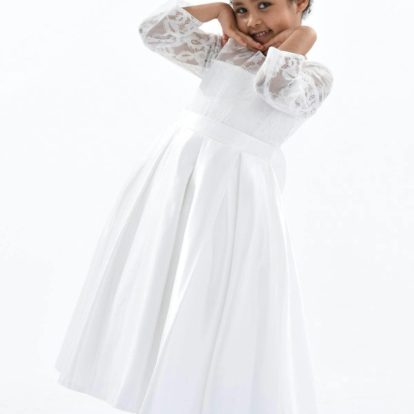 White Arcadia Satin Dress