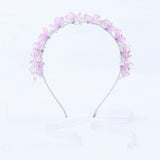 Purple Floral Pearl Headband