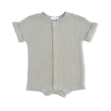 Solid Muslin Desert Green - Dolman Henley Shortall