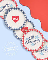 All American Plates - 24 paper plates