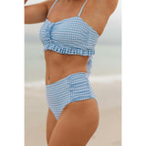 Mid Rise Ruched Bottom in Blakely Gingham