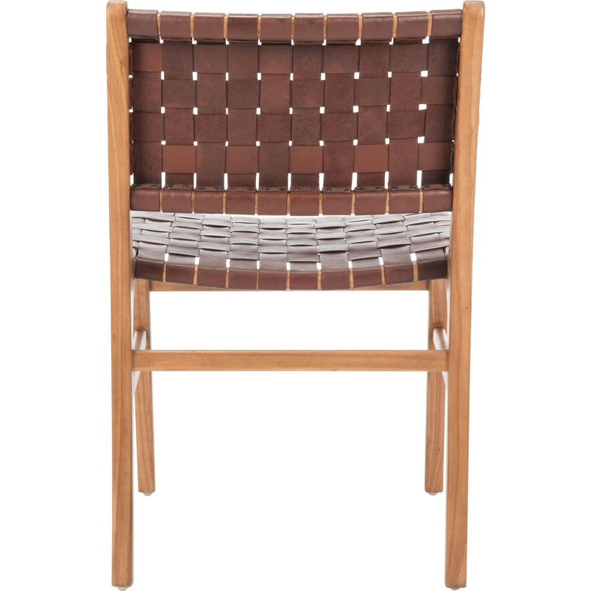 Taika Woven Leather Accent Chair