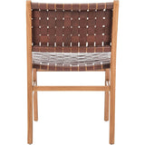 Taika Woven Leather Accent Chair
