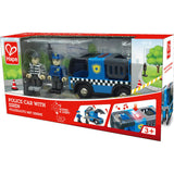 Hape: Police Car With Siren - Blue Cop Car