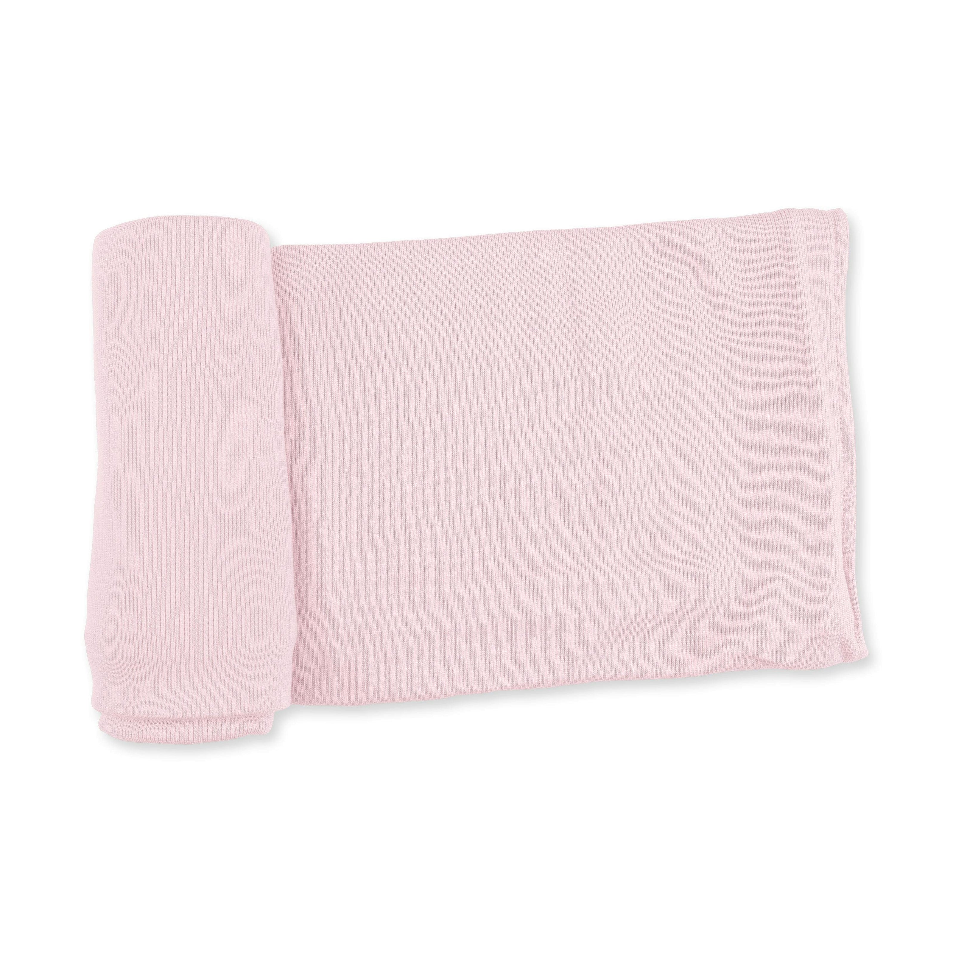 Solid Veiled Pink Rib - Swaddle Blanket