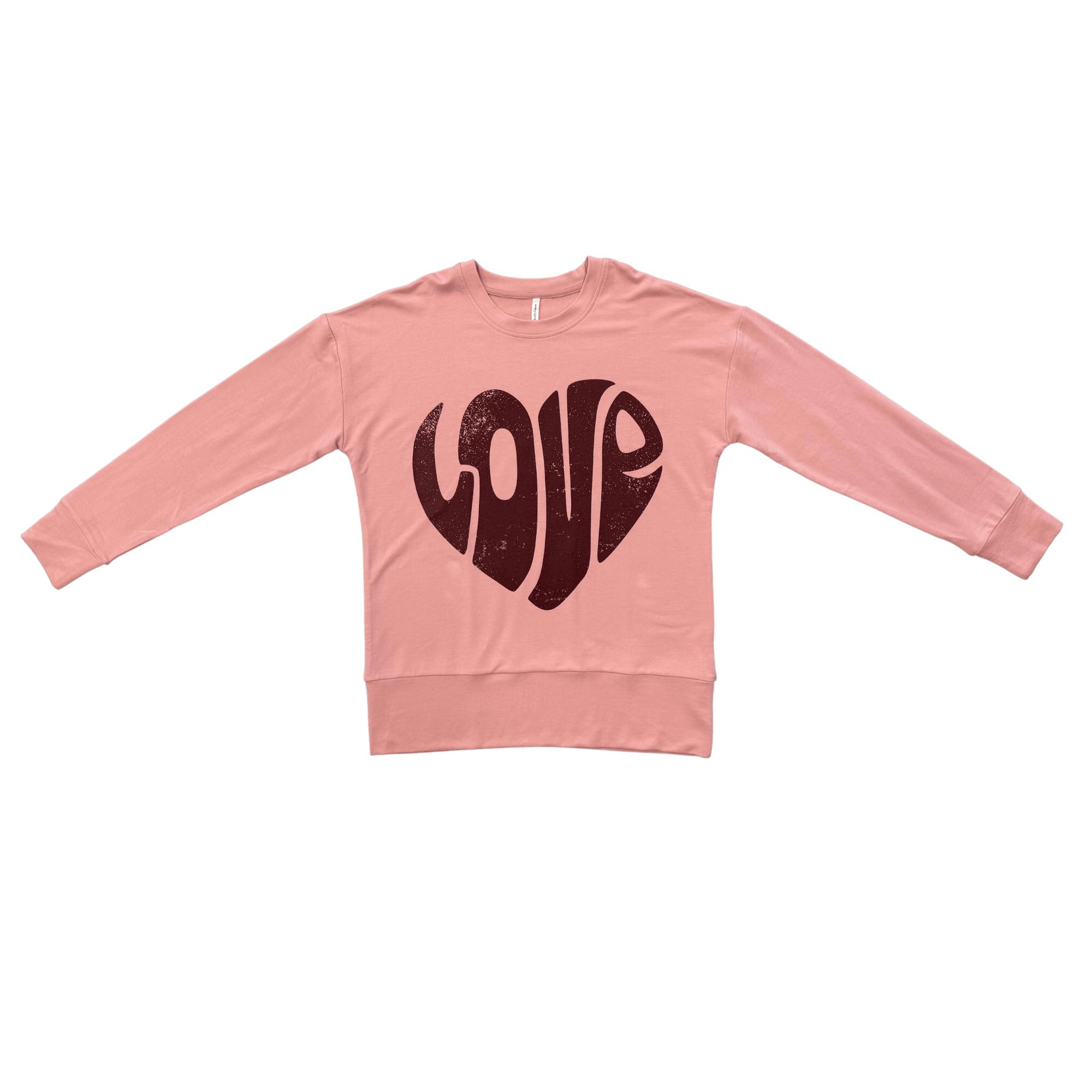 Women's Pullover Love in Rose Brown