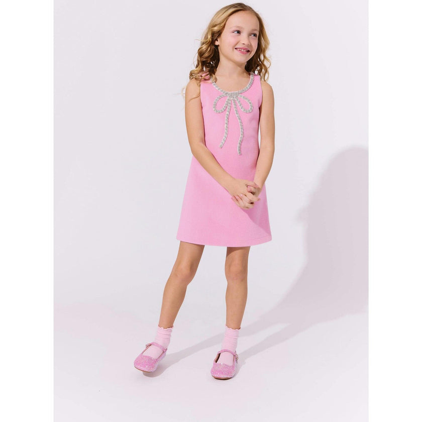 Pink Velvet Bow Princess Dress