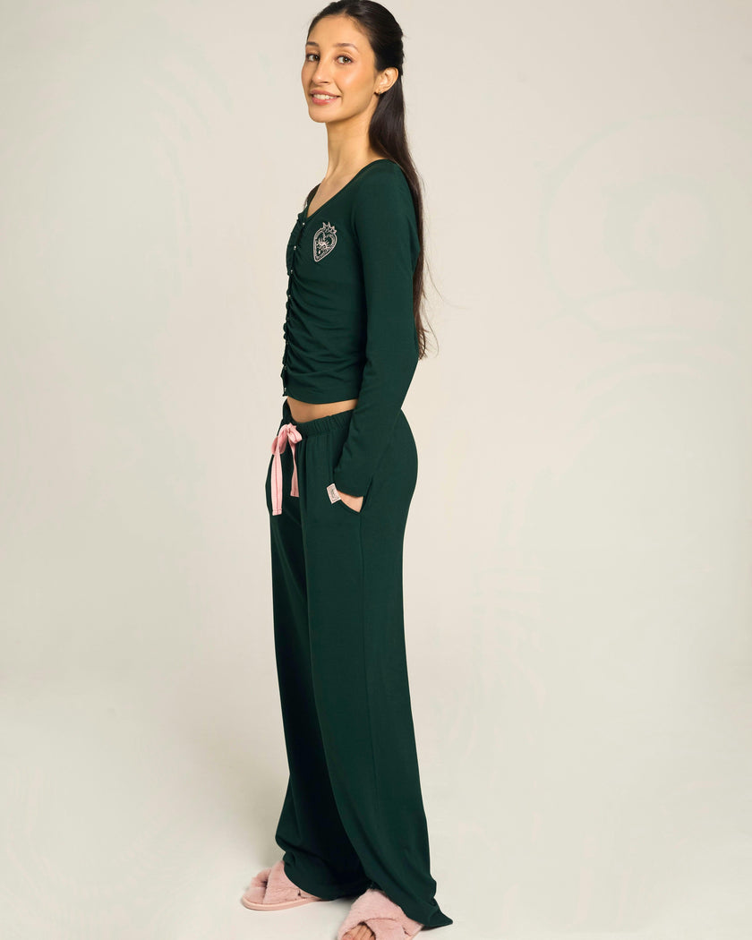 The Forest Button Lounge Top