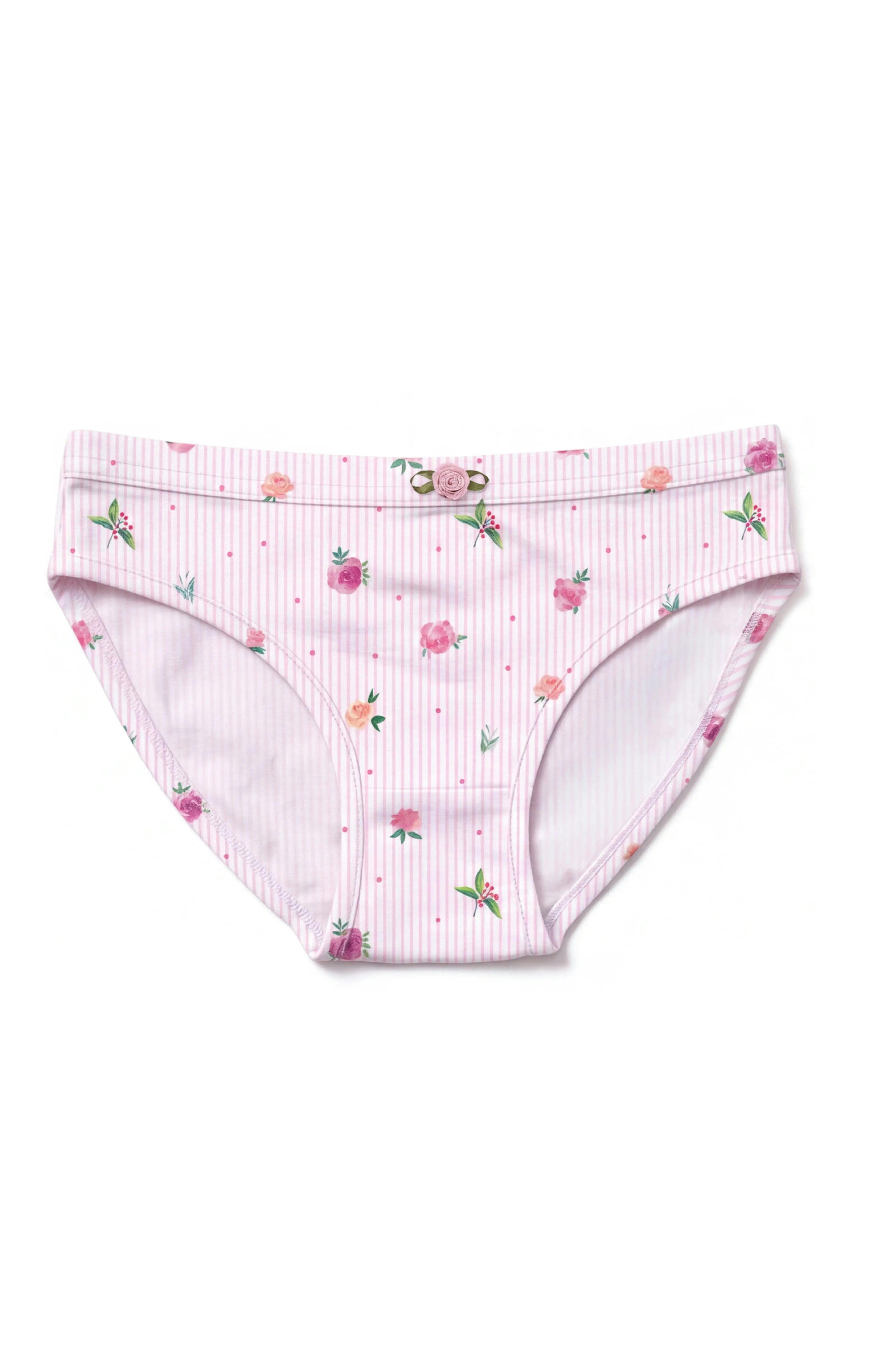 Girls Underwear 3 Piece Set - Pink, Garden Bloom & Blush Print