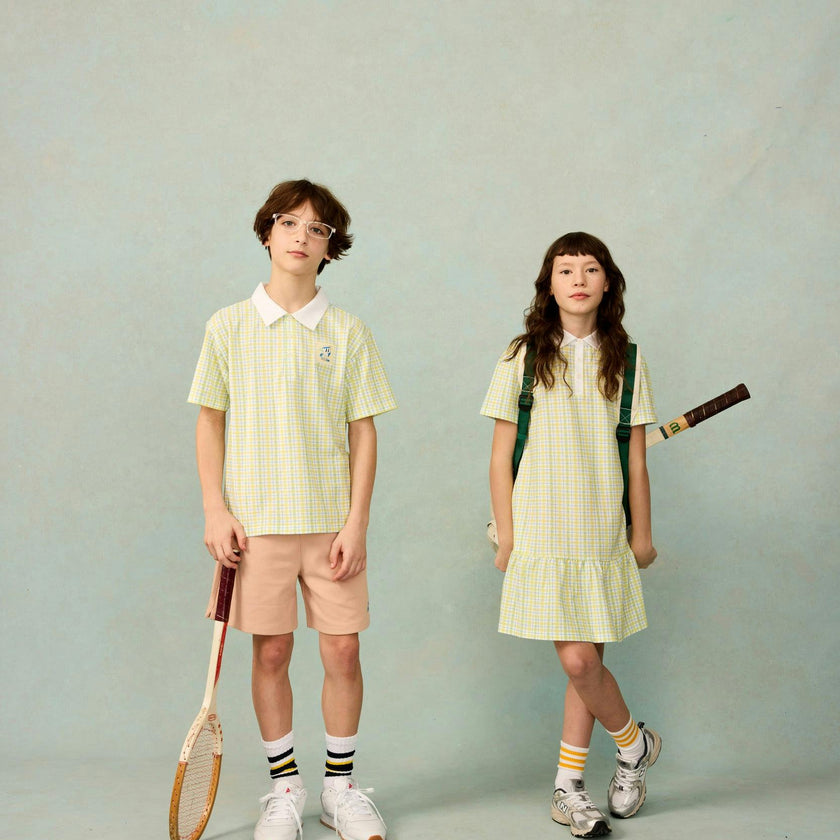 Play Polo Dress in Patch Plaid