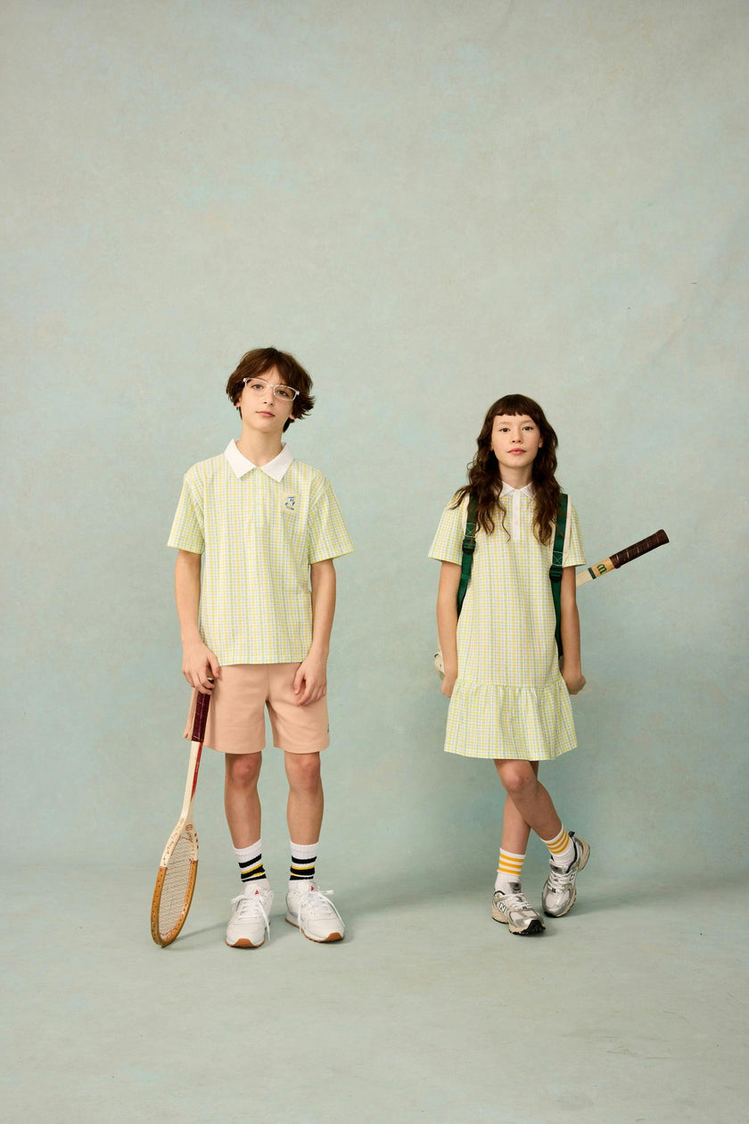 Play Polo Dress in Patch Plaid