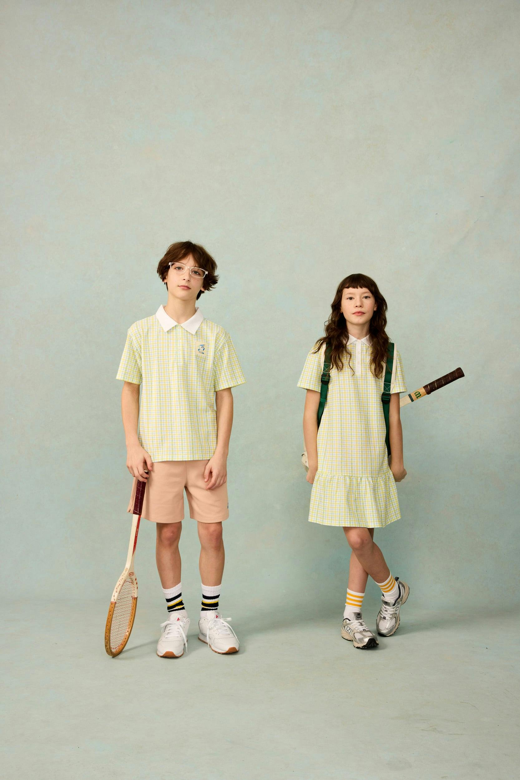 Play Polo Dress in Patch Plaid