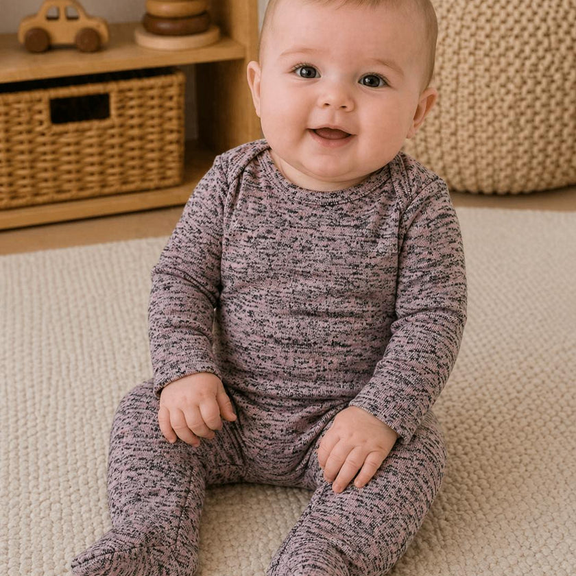Sweater Knit Long Sleeve Footie