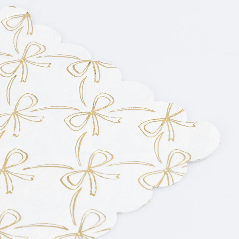 Gold Bow Large Napkins
