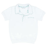 unisex shell white french terry polo