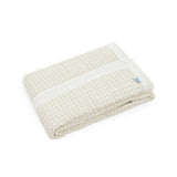 Cotton Muslin Baby Quilt - Tan Gingham
