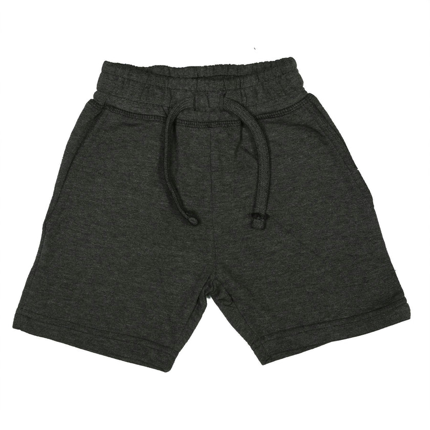 Kids Heathered Comfy Shorts - Black