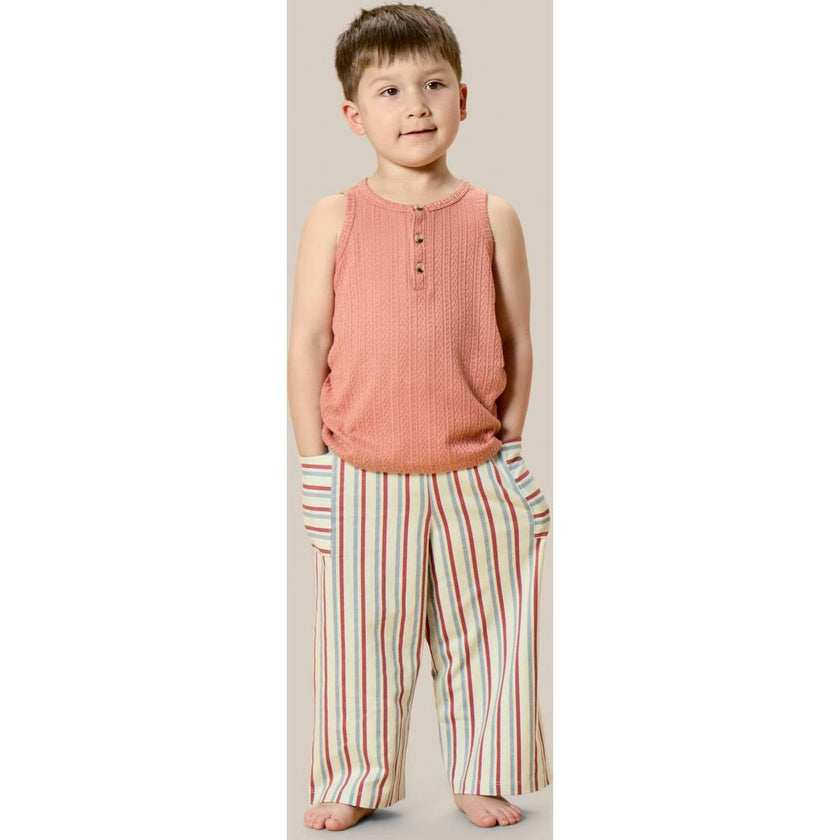 Stripe Mix Pocket Pants