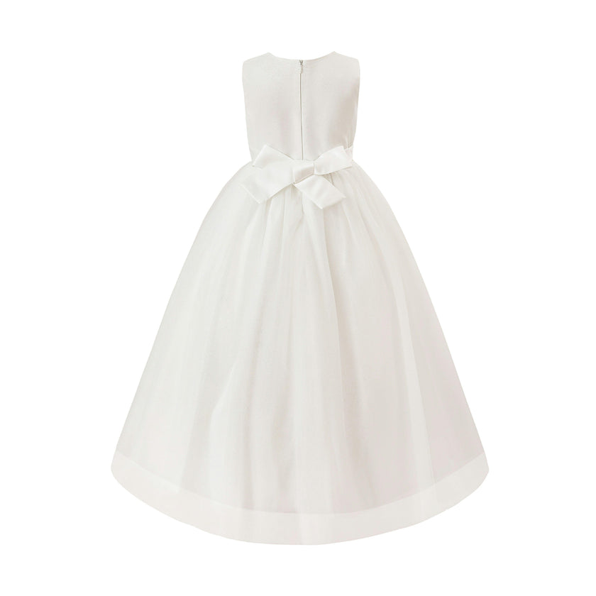 White Lysandra Sleeveless Formal Dress