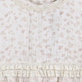 Beige Floral Ruffle Romper