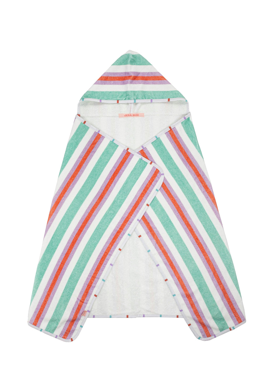 Hooded Towel Pastel Stripe