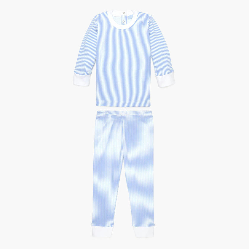 The Baby Sully PJ Set - Blue/White Stripe