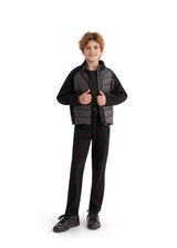 Black Quilted Zip Jacket