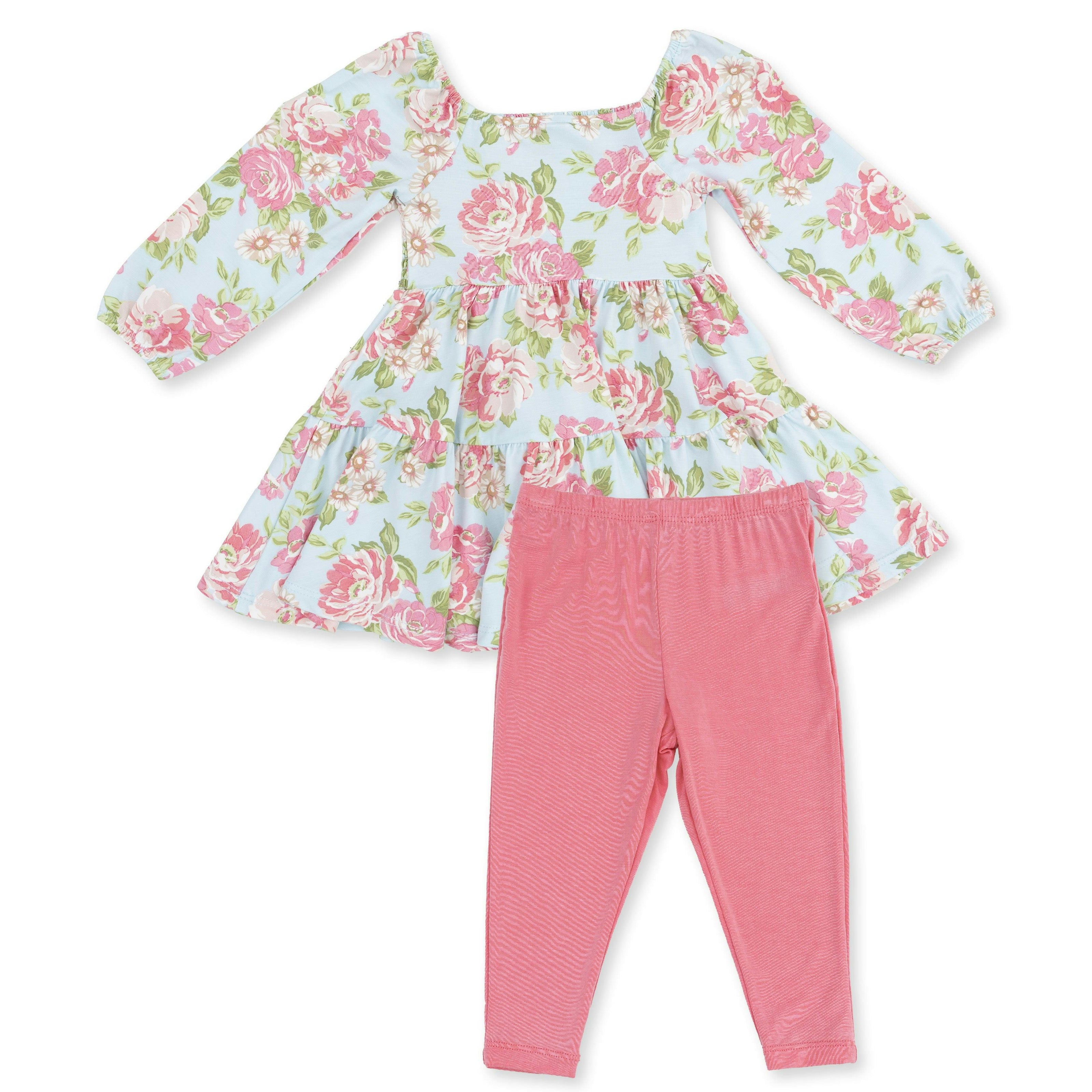 Angeline Floral - Cap Sleeve Dress and Legging
