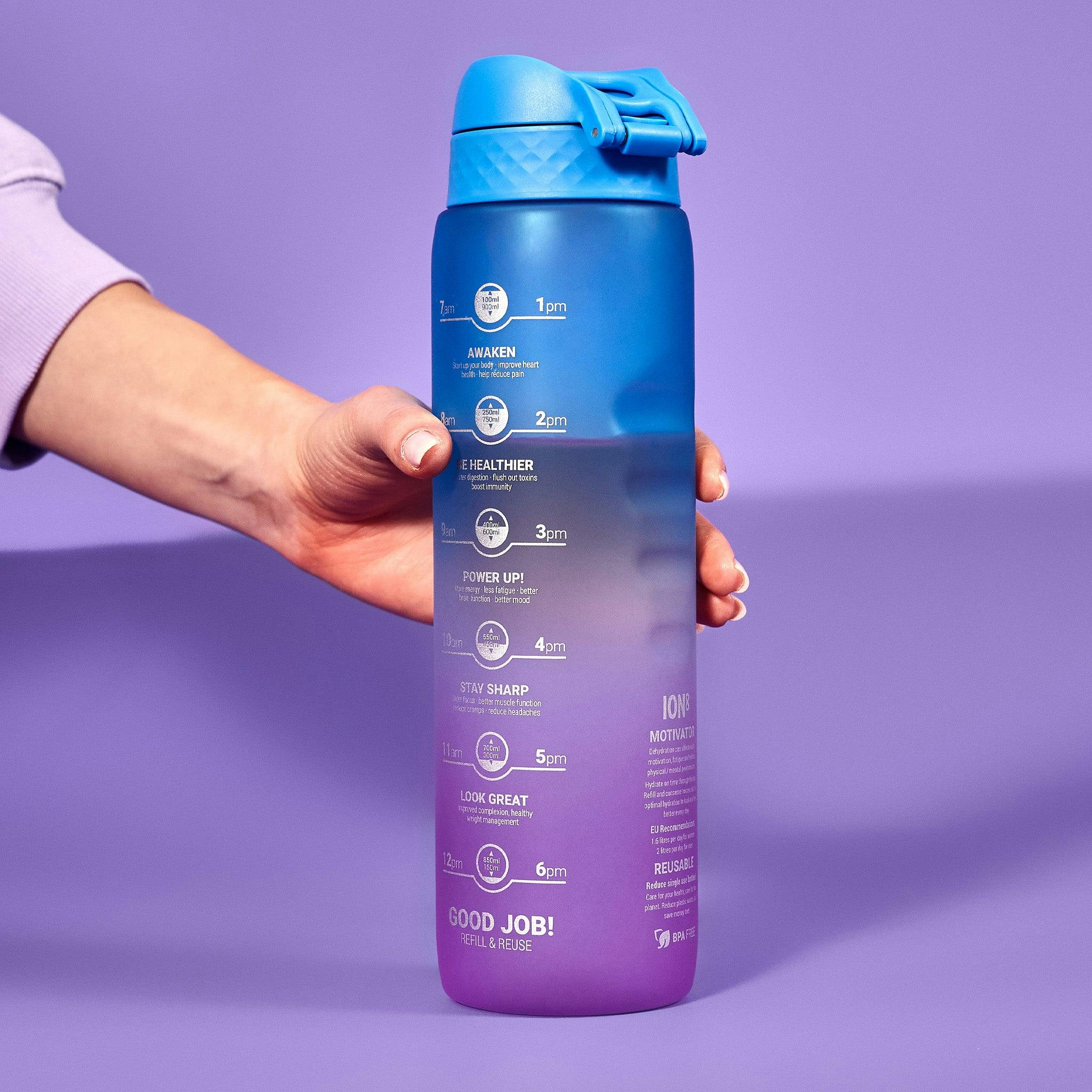 32 oz Ion8 Water Bottle -  BPA Free, Recyclon Plastic - Solid Colors