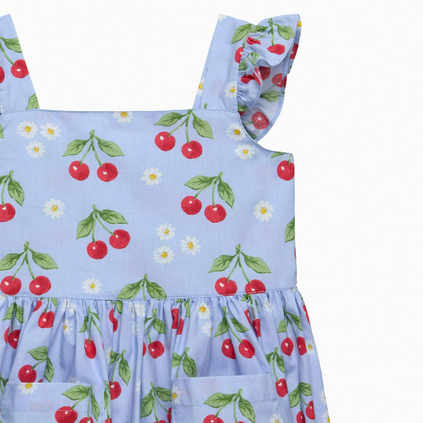 Adelina Summer Dress in Cherry & Daisy