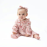 Serene Floral - Long Sleeve Ruffle Collar Romper