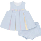Multicolor Seersucker Dress & Bloomer