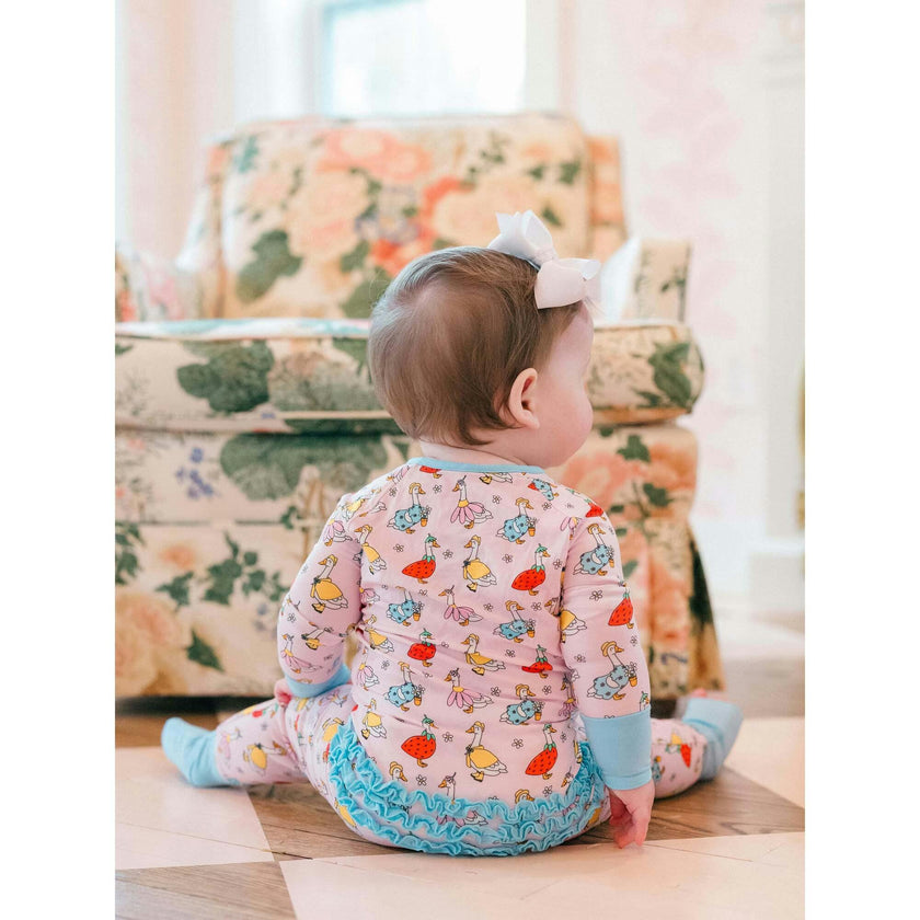 Silly Goose Bamboo Ruffle Romper