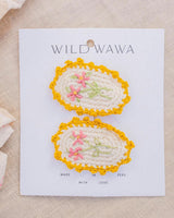Crochet Clip Set in Early Blooms