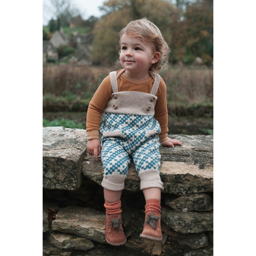 Acorn Ribbed Bib Buttoned Strap Jumper